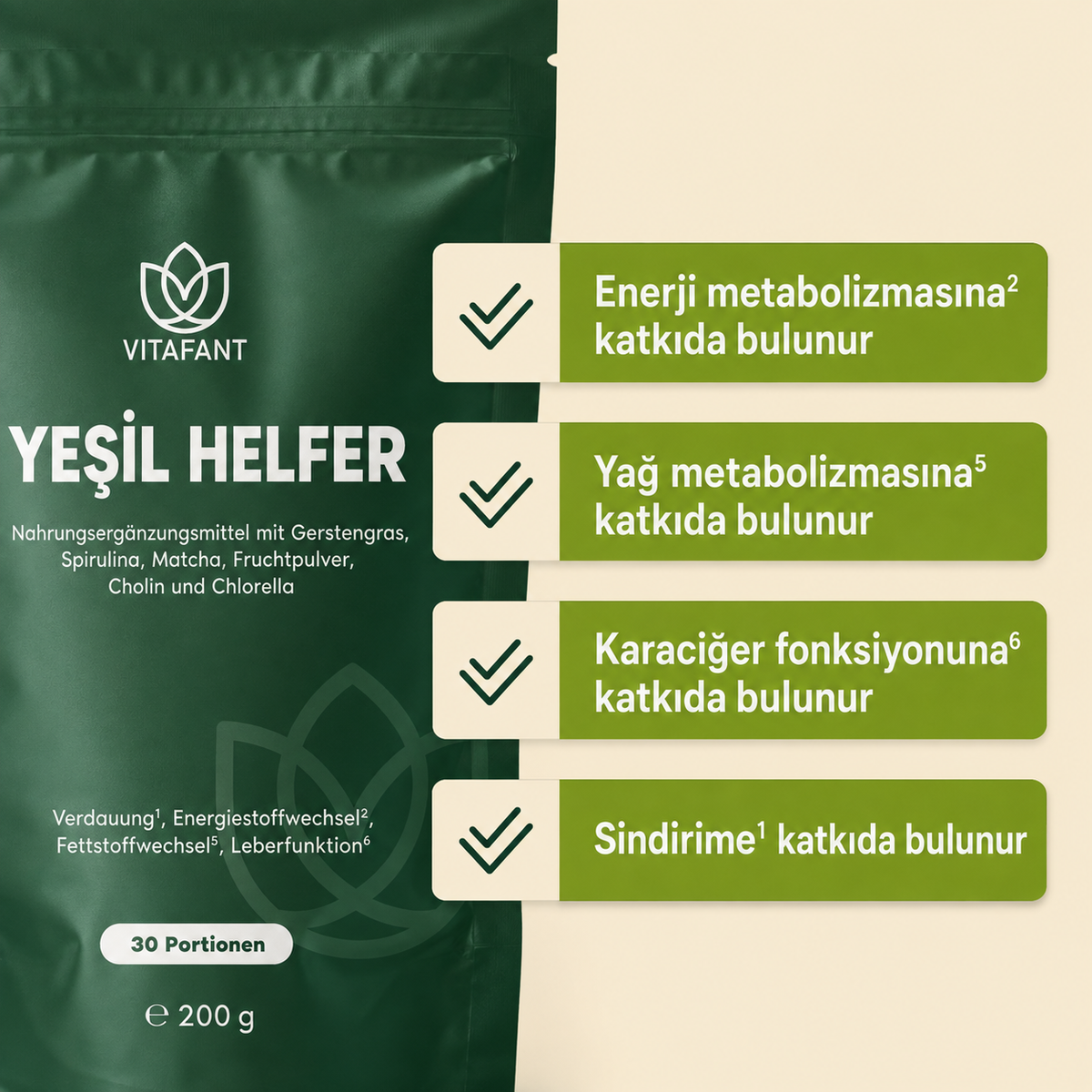 Yeşil yardımcılar: Detoksifikasyon yoluyla kilo verin, yeme isteğinizi kontrol altına alın ve günlük yaşamınızda daha fazla enerji kazanın.