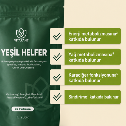 Yeşil yardımcılar: Detoksifikasyon yoluyla kilo verin, yeme isteğinizi kontrol altına alın ve günlük yaşamınızda daha fazla enerji kazanın.